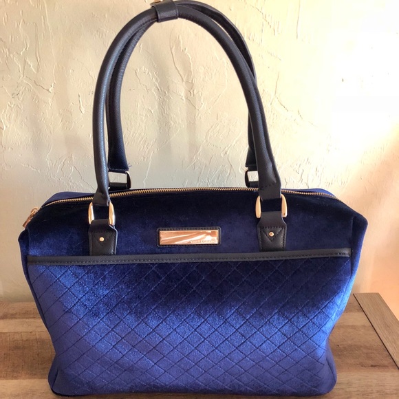 Vince Camuto Handbags - NEW Vince Camuto Blue Velvet Lullah Travel Bag
